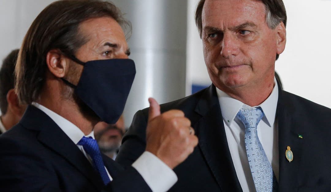 Luis Lacalle Pou ratificó su postura de firmar acuerdos extra Mercosur y Jair Bolsonaro lo apoyó